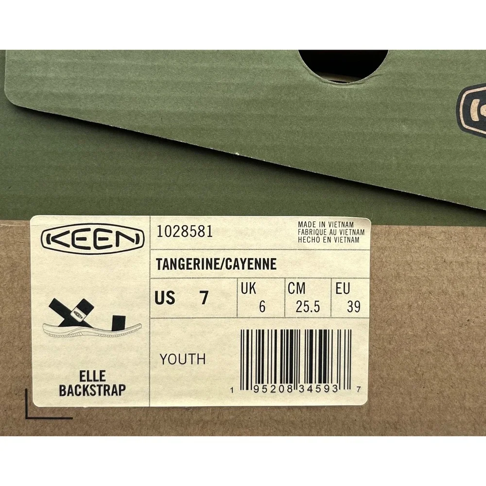 KEEN Youth Girls Sandal Size 7/ Women's 9 Orange Adjustable Open Toe Lightweight